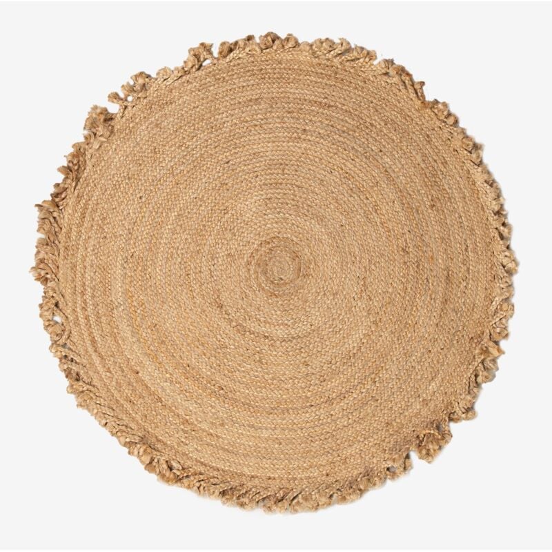 Sklum - Tapis rond en jute naturel Ondes Ø120 cm