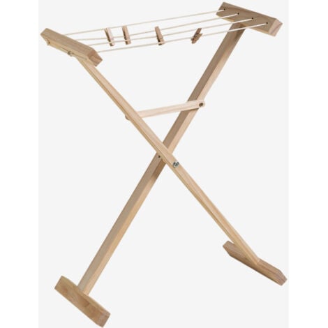 SKLUM Wäscheständer aus Holz Teo Kids Braun Natur