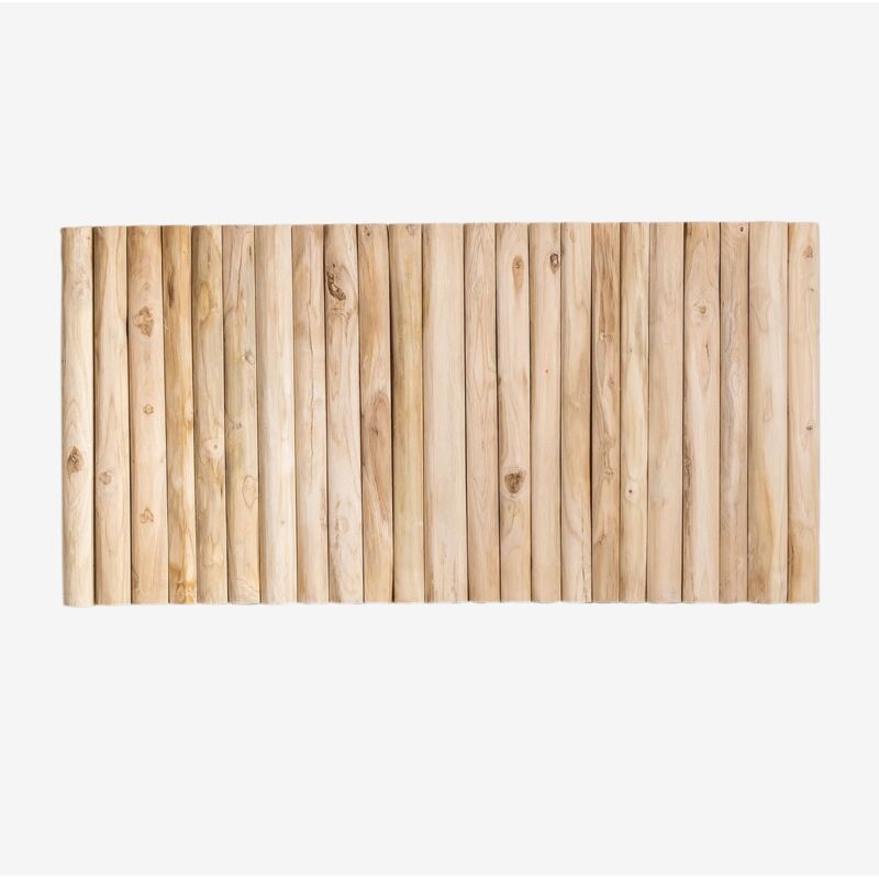 Tête de Lit pour Lit de 150 cm en Bois de Teck Narel Sklum Marron Bois Naturel 150 cm