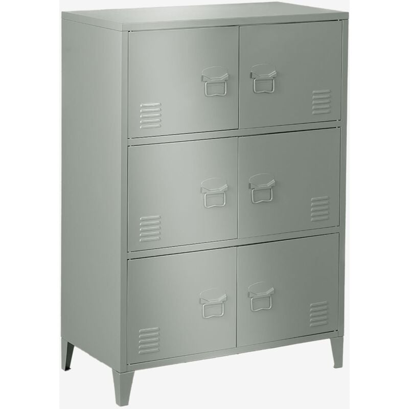 Tiroir de casier en acier à 6 portes Pohpli SKLUM Vert Kaki