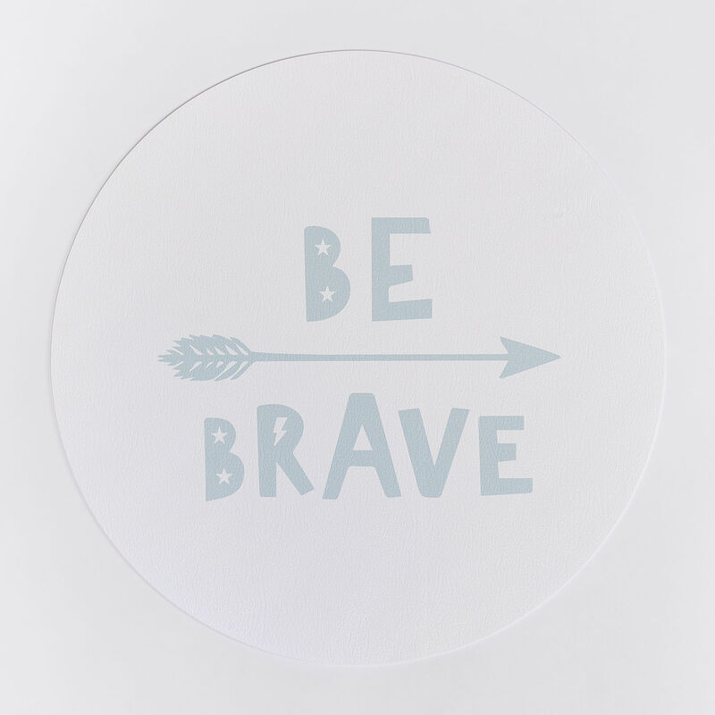 Tovaglietta rotonda individuale plastificata Brave...