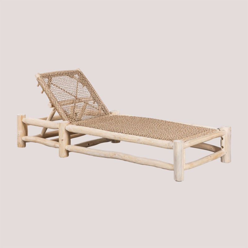 Fauteuil inclinable en bois de teck Bientina Sklum