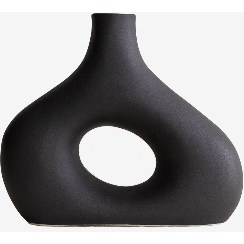 Sklum - Vase Céramique Sabel Noir Mate - Noir Mate