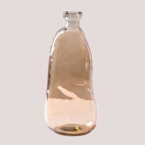 Sklum – Vase en verre recyclé 50 cm – Accessoire décoratif vintage – Impact environnemental réduit – Pour intérieur lumineux et sophistiqué