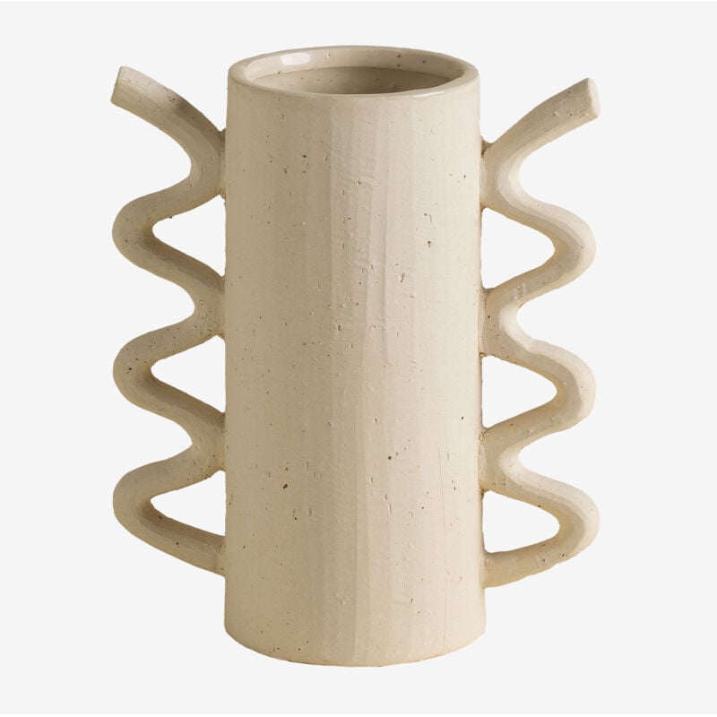 Vase Nadaud en Céramique Sklum Blanc de Pierre