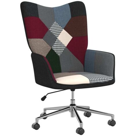 SKM Chaise de relaxation Patchwork Tissu
