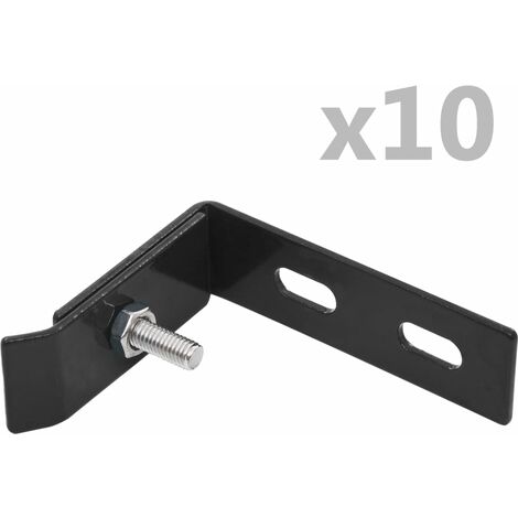 SKM Ensemble de 10 connecteurs d'angle mural Anthracite