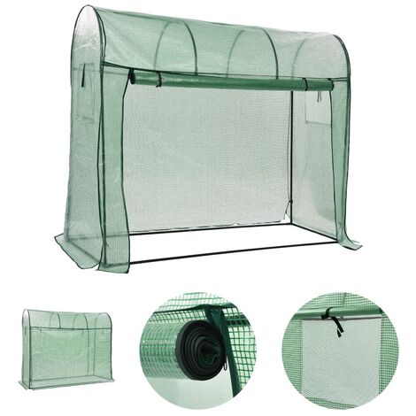 SKM Serre avec porte zippée 200x80x170 cm
