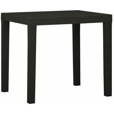 SKM Table de jardin Anthracite 79x65x72 cm Plastique