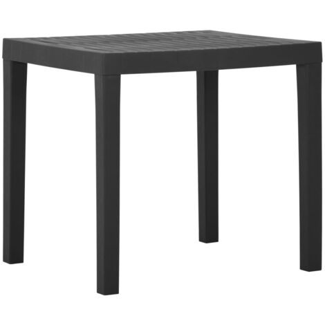 SKM Table de jardin Gris 79x65x72 cm Plastique