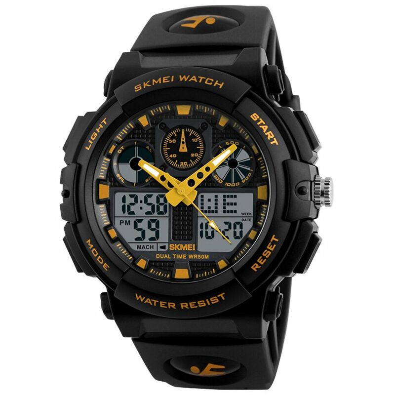 

1270 Reloj electronico digital de cuarzo para hombre Moda Casual Deportes al aire libre Reloj de pulsera para hombre Hora dual Fecha Semana