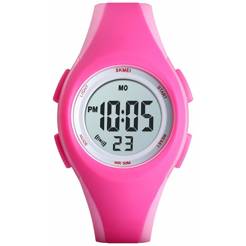 

1459 Luminous 5ATM Reloj deportivo digital impermeable para ninos Calendario de alarma Semana Fecha Hora Reloj de pulsera para adolescentes con