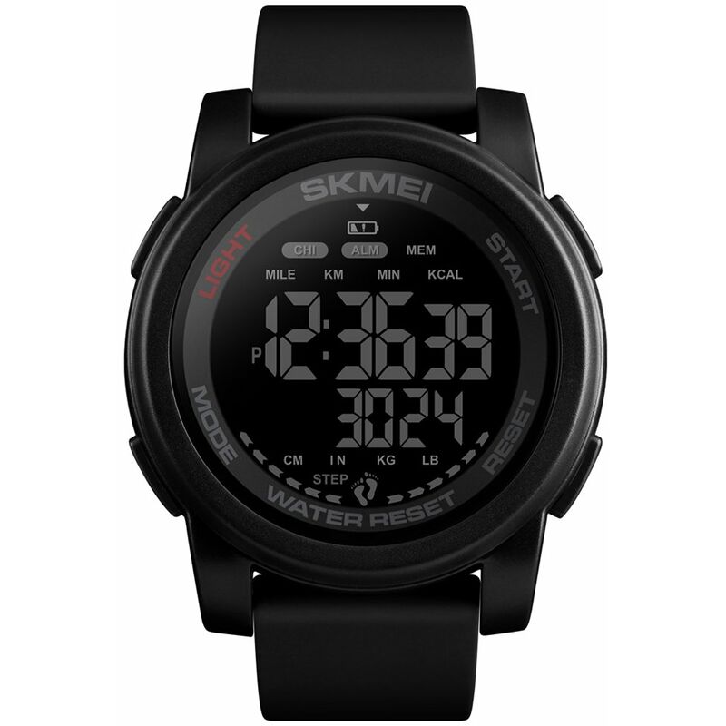 

1469 Reloj digital analogico para hombre Reloj deportivo 50M Rastreador impermeable Monitor de podometro Monitor de calorias Pulsera inteligente