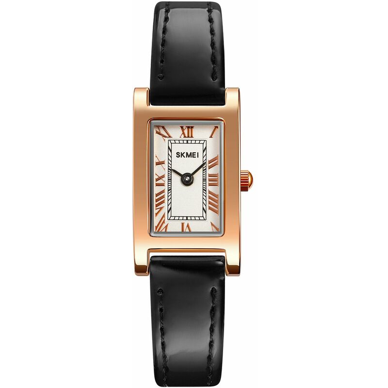 

1783 Elegante y elegante Reloj de cuarzo para mujer Retro Numero romano Reloj de pulsera analogico para mujer con correa de cuero Sencillo 30M