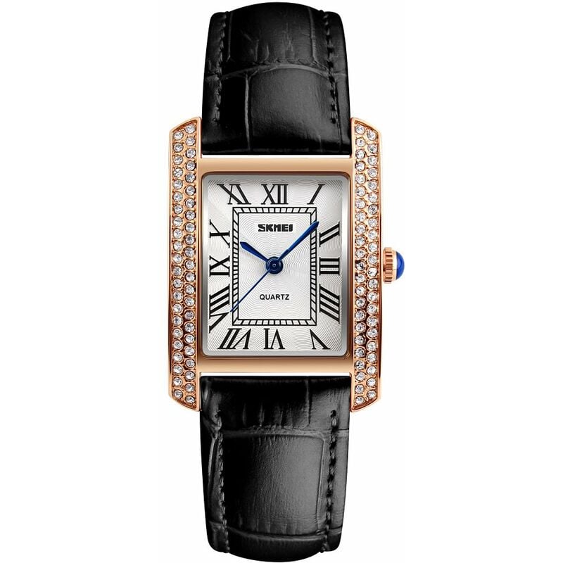 

3ATM, reloj informal de moda resistente al agua, relojes de cuarzo para mujer, reloj de pulsera de cuero genuino, reloj Musculino para mujer - Skmei