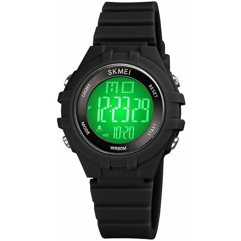 

SKMEI Reloj digital para ninos para ninos, ninas, 7 colores, retroiluminacion LED, 5 ATM, resistente al agua, estudiantes, relojes deportivos,