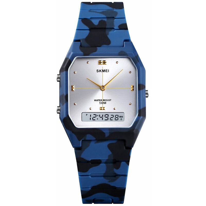 

Reloj electronico digital ultradelgado de doble pantalla Unisex 3 modos de hora Fecha Semana Reloj despertador 5ATM Relojes de moda masculinos a