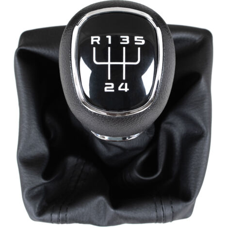 Skoda Octavia III 2012- Pomo de cambio de marchas ABS NEGRO + fuelle con marco 5 MARCHAS