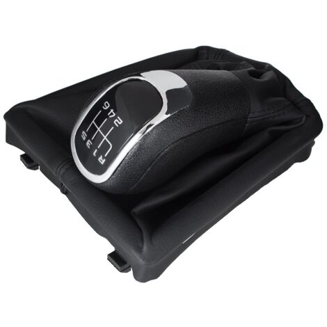 Skoda Superb II 08-12 Schaltknauf + Schaltmanschette mit Rahmen 6-Gang