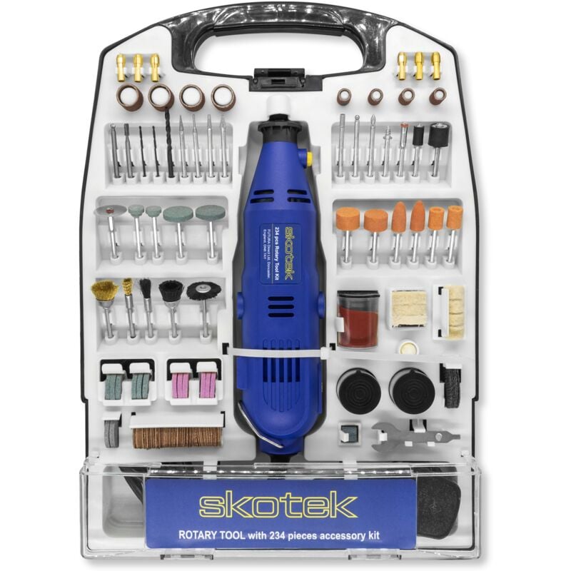 Skotek - 234pc Rotary Multi Tool Kit Variable Speed, Dremel Compatible & Storage Case