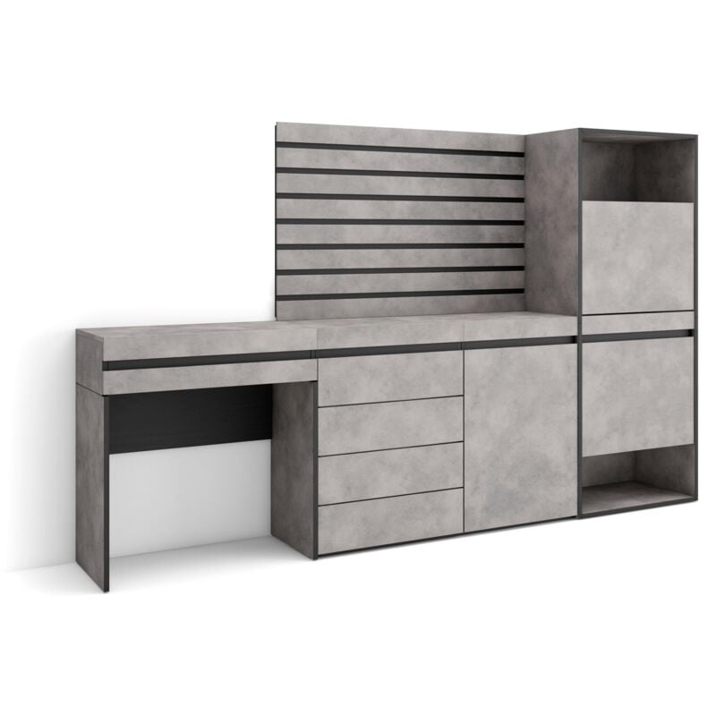 Skraut Home - Meuble à Chaussures, Meuble Rangement Chaussures, 237x145x35 cm, Chambre à coucher, pièce, Commode, Buffet, Panneaux Muraux en Bois,