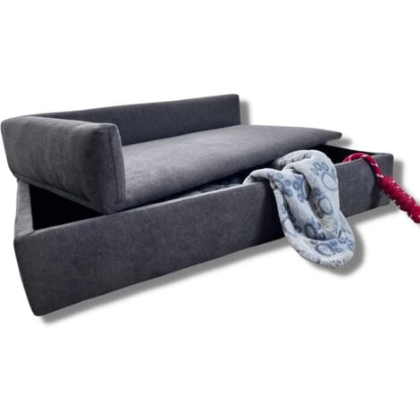 Skraut home - Sofá cama con canapé "Duque", 71x42x24cm, Sofá para Perros Pequeños o Medianos - Camita para Mascotas, Perros o Gatos, Tejido Especial y Resistente. Respaldo Cómodo y Base Acolchada