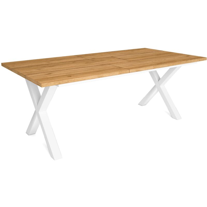 Skraut Home - Table à manger, 10 personnes, 200, Robuste et stable grâce à sa structure et aux pieds solides, Idéal pour les rassemblements de