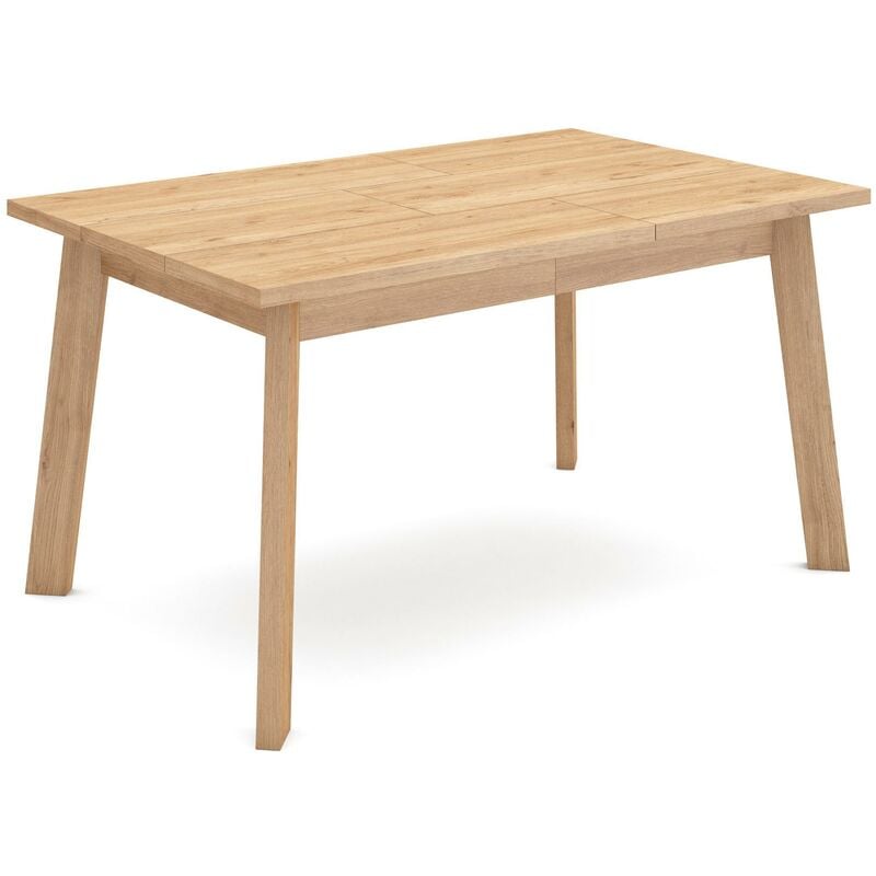 Table à manger, Meuble Salle à Manger, 140, Pour 6 personnes, Pieds en bois, Style moderne, Chêne - Skraut Home