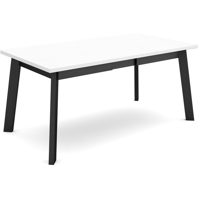 Table à manger, Meuble Salle à Manger, 170, Pour 8 personnes, Pieds en bois, Style moderne, Blanc - Skraut Home