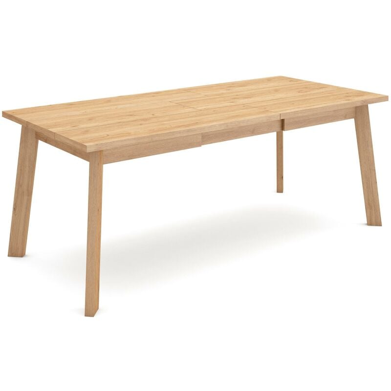 Table à manger, Meuble Salle à Manger, 200, Pour 10 personnes, Pieds en bois, Style moderne, Chêne - Skraut Home