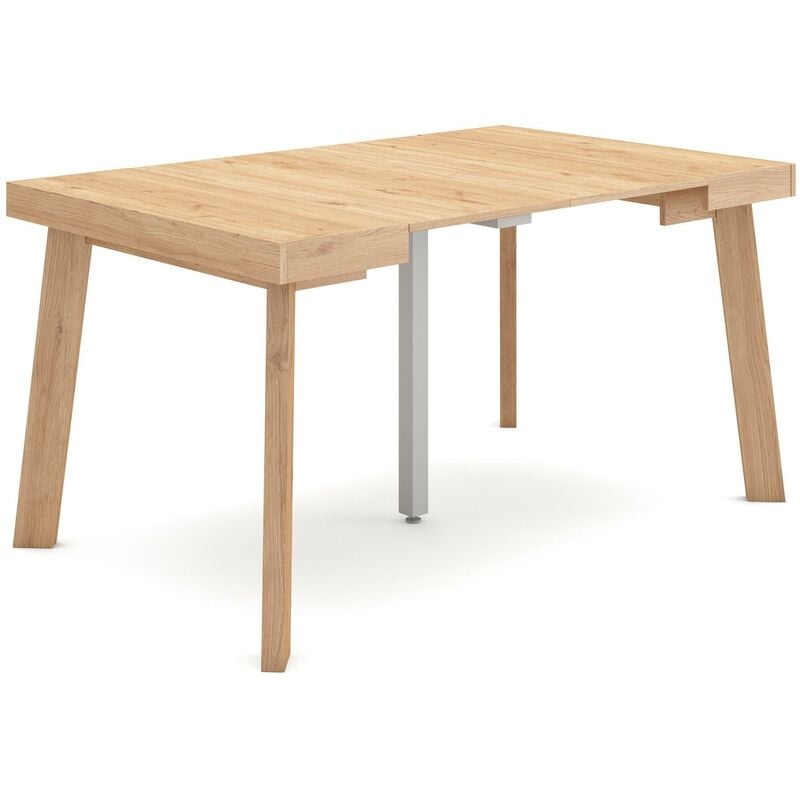 Table console extensible, Console meuble, 140, Pour 6 personnes, Pieds en bois, Style moderne, Chêne - Skraut Home