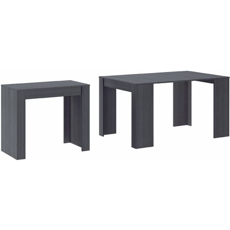Skraut Home - Table console extensible jusqu'à 140 cm - 78 x 90 x 50 cm - Finirion Gris - GRIS