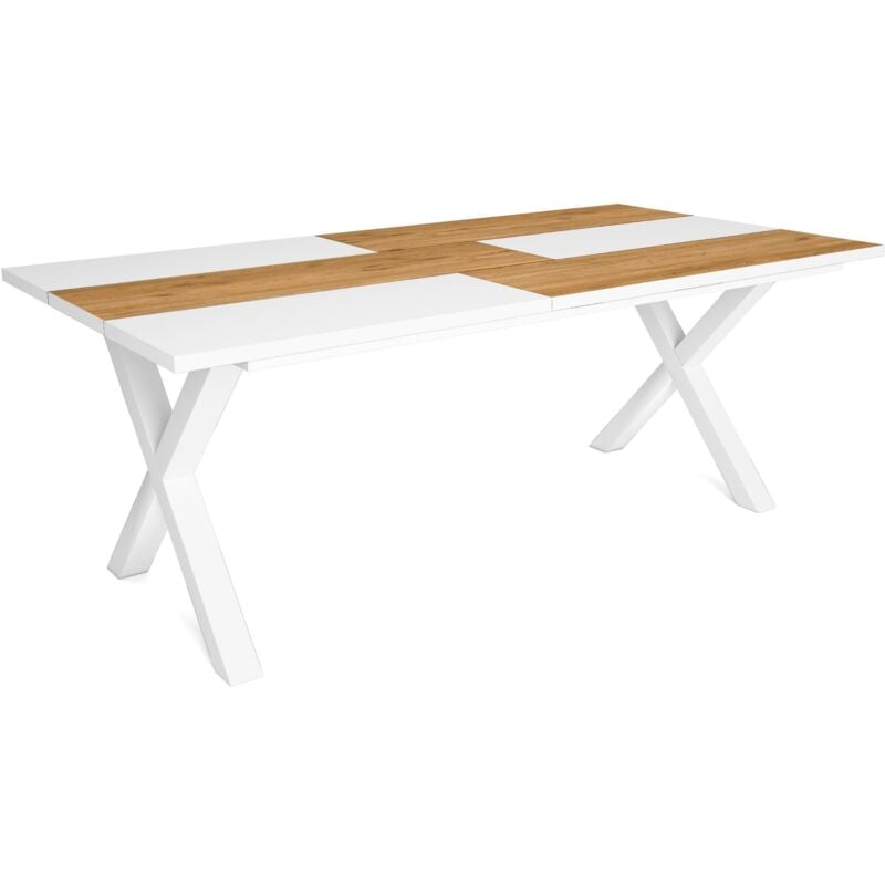 Skraut Home - Table à manger, 10 personnes, 200, Robuste et stable grâce à sa structure et aux pieds solides, Idéal pour les rassemblements de