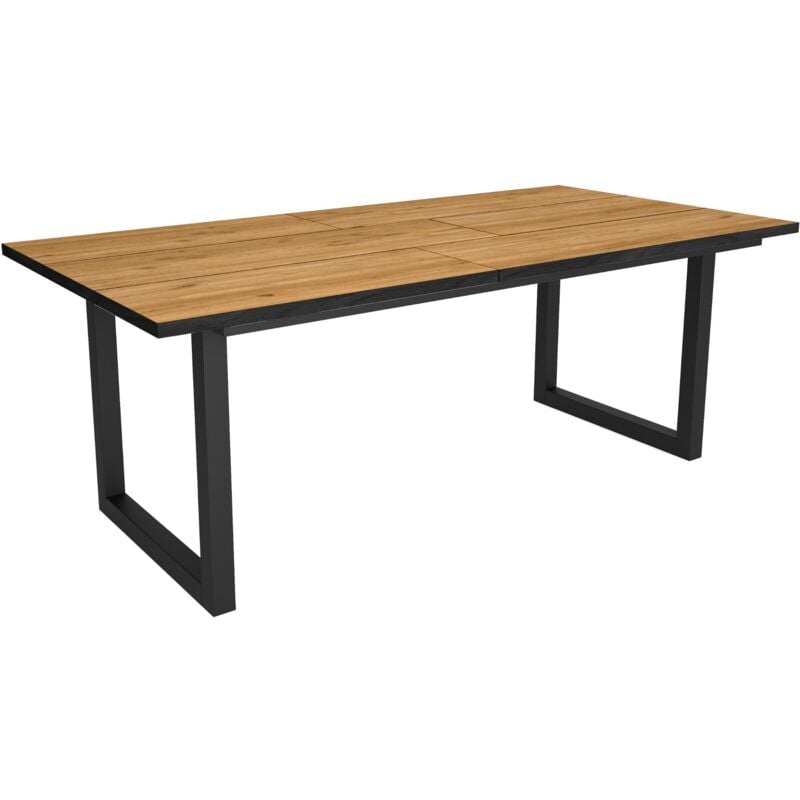 Table à manger, 10 personnes, 200, Robuste et stable grâce à sa structure et aux pieds solides, Idéal pour les rassemblements de famille, Chêne et