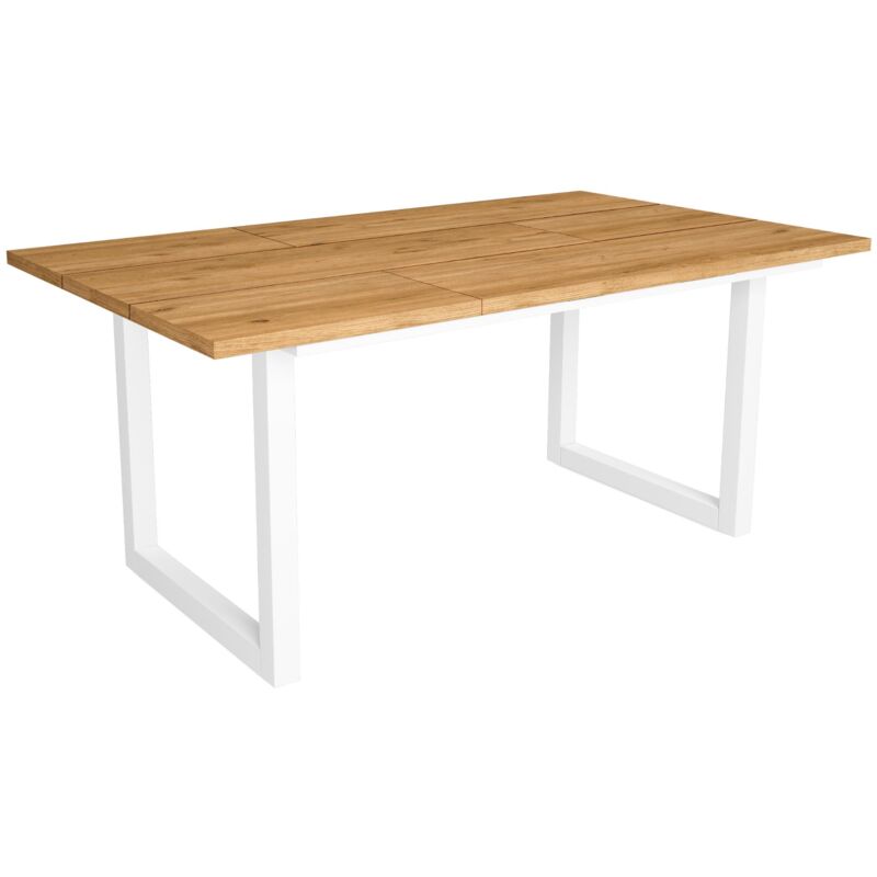 Table à manger, 8 personnes, 170, Robuste et stable grâce à sa structure et aux pieds solides, Idéal pour les rassemblements de famille, Chêne, Style