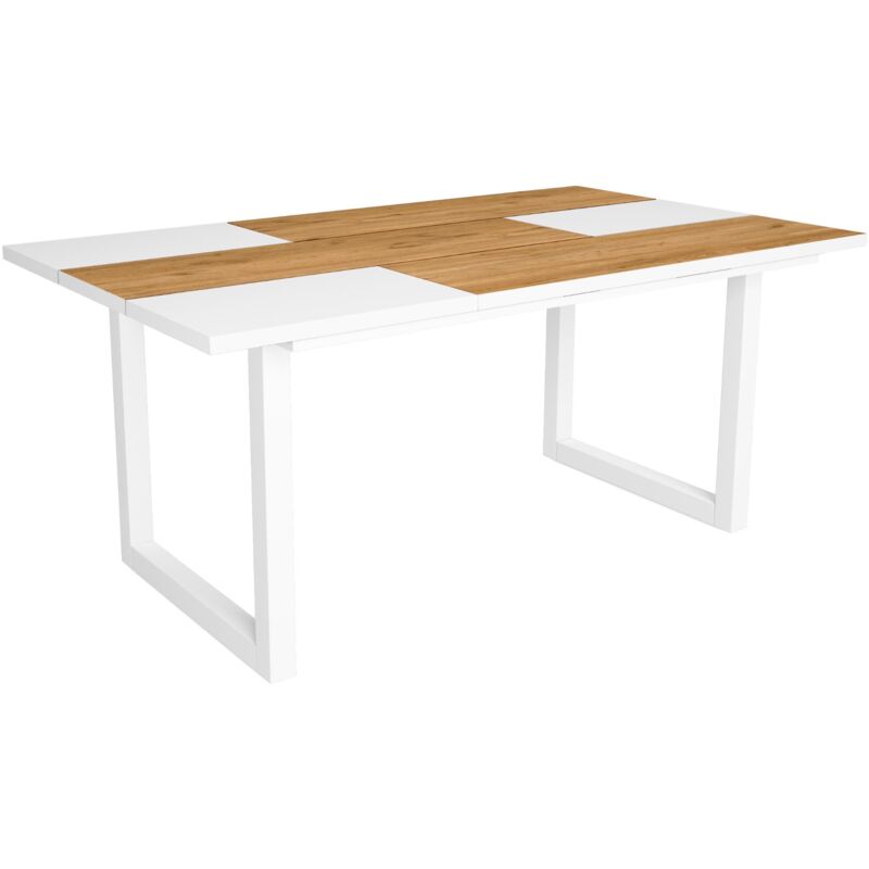 Table à manger, 8 personnes, 170, Robuste et stable grâce à sa structure et aux pieds solides, Idéal pour les rassemblements de famille, Chêne et