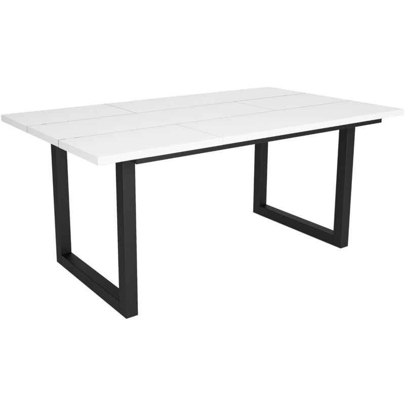 Table à manger, 8 personnes, 170, Robuste et stable grâce à sa structure et aux pieds solides, Idéal pour les rassemblements de famille, Blanc, Style