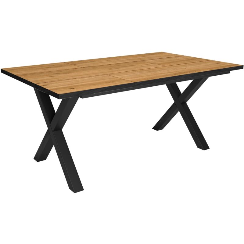 Table à manger, 8 personnes, 170, Robuste et stable grâce à sa structure et aux pieds solides, Idéal pour les rassemblements de famille, Chêne et