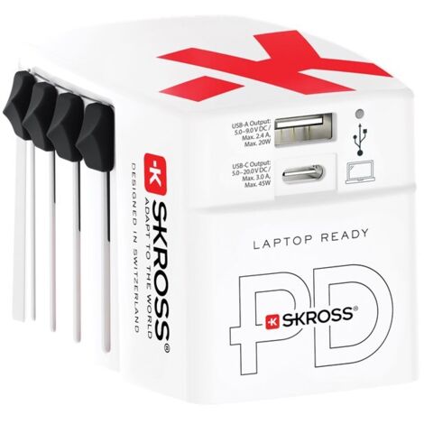 Skross 1302332 Reiseladegerät  World AC45PD