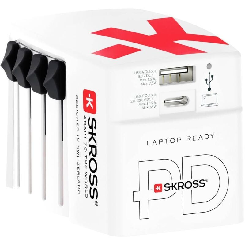 Skross - 1302333 Chargeur de voyage World AC65PD