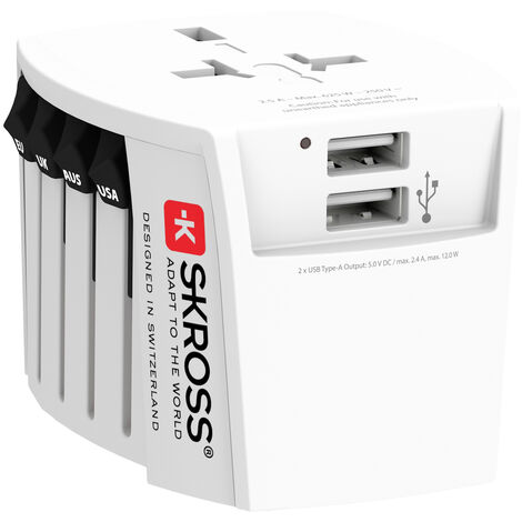 Skross 1.302960 Reiseadapter MUV USB (2xA)