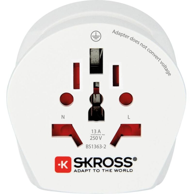 Skross - 1.500231-E Adattatore da viaggio co w to UK2