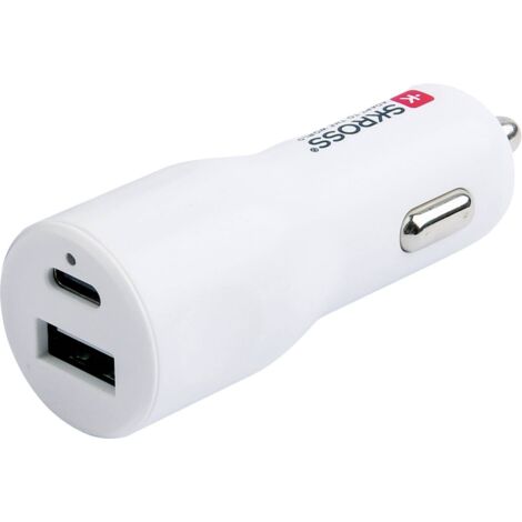 Skross Chargeur Dual car 20 W PD Charge de courant max=3.00 A 12 V sur 5 V, 12/24 V, 24 V sur 5 V
