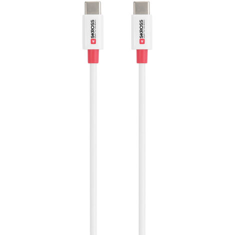 Skross USB-Kabel  USB 2.0 USB-C® Stecker, USB-C® Stecker 1.20 m Weiß Rund SKCA0008C-C120CN