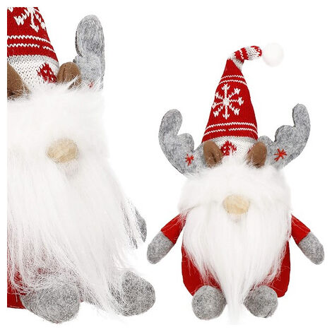 2 Pack Gnome Décorations de poupée en peluche, Noël Gnome fait à la main  avec chapeau violet, cloche, bonbons et boîte cadeau, décoration de Noël de  statue scandinave, fête