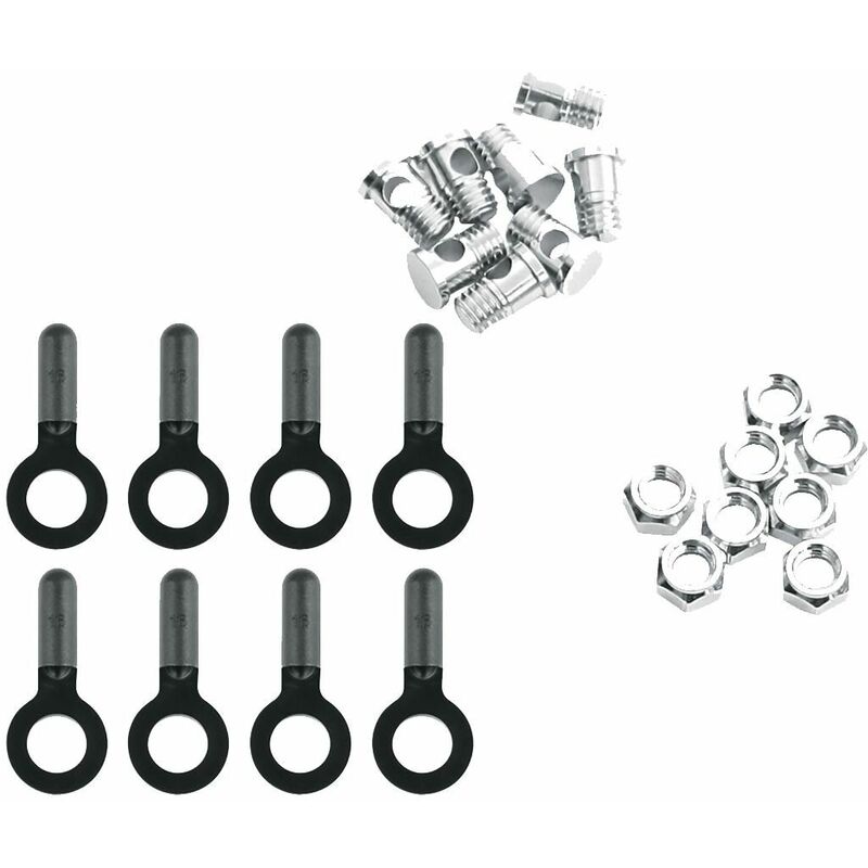 Sks 8x Bolts,nuts & Endcaps For Chromoplastics/longboard: - Skx6011