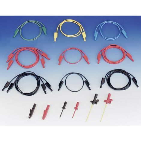 SKS Hirschmann 935980411 Sicherheits-Messleitungs-Set Lamellenstecker 4 mm Lamellenstecker 4 mm 1.00