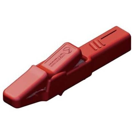 SKS Hirschmann AK 2 B Morsetto a clip/coccodrillo isolato Connettore 4 mm CAT II 300 V Rosso