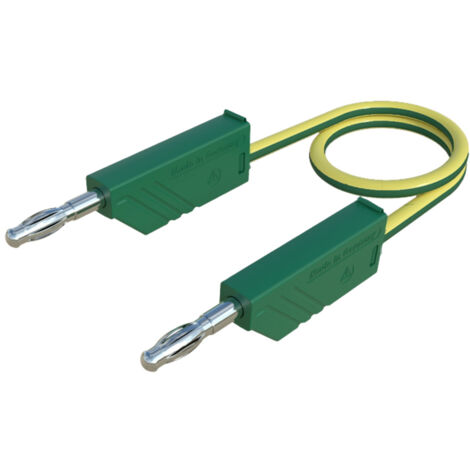 SKS Hirschmann CO MLN 50/2,5 Messleitung Lamellenstecker 4 mm Lamellenstecker 4 mm 0.50 m Gelb, Grün