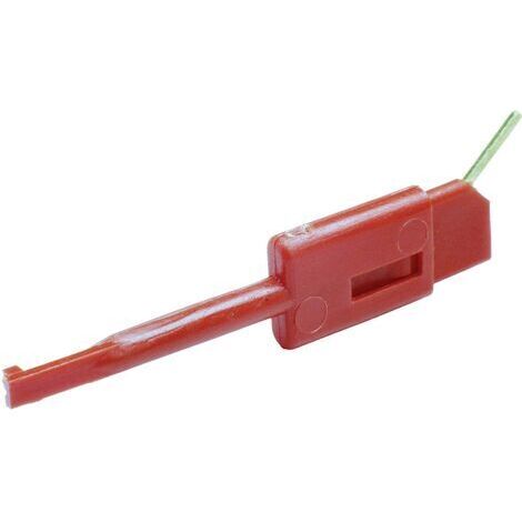 SKS Hirschmann KLEPS 064 PCH, rt Krokodilklemme Steckanschluss 0.64 mm Ohne Messkategorie Rot